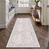 HUGEAR Tappeto Corridoio 60x180cm Grigio Vintage | Lavabile in Lavatrice,Pelo Corto,Antiscivolo,Cucina,Camera da Letto,Scendiletto,Cameretta,Ufficio,Vintage