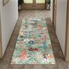 HUGEAR Tappeto Corridoio 60x180cm Verde Tappeti | Pelo Corto,Antiscivolo,Scendiletto,Lungo,Motivo Floreale,Lavabile in Lavatrice
