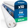 Eurocali 10x Tubi LED 60cm G13 T8 9W 850 lumen - Luce Bianco Freddo 6500K - Fascio Luminoso 160° - Sostituzione Neon