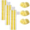 DUBUOZA 6 Pezzi per Kärcher EasyFix SC1, SC2, SC3, SC4, SC5 Microfibra Panni per Scopa a Vapore, Accessori di Ricambio, 3 Panni per Pavimenti + 3 Copri Ugelli, per Tutti i Tipi di Terreno