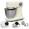 Klarstein Bella Evo Robot da Cucina 1500W - 5L Acciaio Inox, 12 Velocità, Planetaria, Pulse, Gancio Impasto & Frusta, Paraspruzzi - Robot da Cucina Multifunzione, Crema