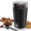 Aigostar Macinacaffè Elettrico da 200W con Capacità 60g | Macinino per caffè con lame in acciaio inox per spezie noci cereali, funzionamento a pressione, facile da pulire Nero