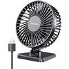 Gaiatop Ventilatore USB da scrivania, piccolo ma potente, portatile, silenzioso, 3 velocità, regolabile, mini ventilatore da tavolo per il raffreddamento di casa, ufficio, auto, estate, viaggi, regali