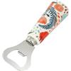 Baroni Home Apribottiglie in Metallo, Impugnatura in Porcellana Decorata, Fantasie Papavero, Idea Regalo, Servizio Tavola Quattro Stagioni, 4x12x3 cm