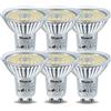 WSMCN GU10 6W Lampadine LED, luce bianca fredda 5000K sostituire la lampadina alogena PAR16 da 100W, 230V 770lm, 120° Angolo del Fascio, Illuminazione Lunga durata lampada faretti LED, 6 pezzi