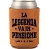 Vulfire Regalo Pensione Uomo gadget divertenti Raffredda Lattina Ecopelle Sintetica Idea pensionamento Simpatico pensionato birra Personalizzato La Leggenda va in Pensione (Marrone - Pensione)