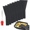 Kiuiom Spatola Raclette,Raschietto Raclette, Paletta Raclette, 8PCS con 1 Pennello Silicone Padelle Spatola Pizza Crema Spatola Pizza Cucina Accessori per Formaggio Melter Griglia da Tavolo