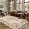 PureCozy Tappeto Salotto 160x230cm Marrone Vintage Lavabile | Antiscivolo, Lavabile, Grande, Cameretta, Soggiorno, Camera da Letto, Office, Carpet, Morbido, Pelo Corto