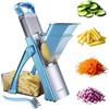 SupMaKin Mandolina Per Verdure, Professionale Taglia Patate Regolabile Cipolla Chopper Tagliaverdure, Cucina Preparazione Pasto Veloce Cielo Blu (JS03)