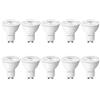 Lepro Lampada LED GU10, 10 Pezzi, Faretti LED GU10 4W (50W Equivalente), Luce Bianco Caldo 2700K, Fascio 38°, Senza Sfarfallio, Non Dimmerabile - Lampadina LED GU10 per Casa e Ufficio