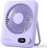 WHATOOK Mini Ventilatore da Tavolo Ricaricabile 5000mAh, Silenzioso, Viola | 100 Velocità, Fino a 24 ore, USB C, Mini Portatile Pieghevole Piccolo Leggero per Ufficio Camera Scrivania Viaggi Campeggio