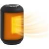 HOMCOM Stufetta Elettrica Basso Consumo 1500W Stufa Elettrica PTC Nero | 3 Modalità, Ventilatore, Timer 24h, Oscillazione, Temperatura Regolabile, Protezione da Surriscaldamento e Ribaltamento