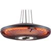 Outsunny Riscaldatore a Infrarossi Sospeso da Esterno 2000W, App Bluetooth | Stufa da Esterno Elettrica da Soffitto, Luce LED, Telecomando/Touch, 2 Livelli di Calore, Timer 24 Ore, IP65, per Patio