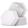TONOR 18 Pezzi Pannelli Fonoassorbenti Adesivi, 30 X 26 X 1cm Pannelli Acustici Ad Alta Densità, Pannello a muro 3D Fonoassorbente Esagonale, Insonorizzazione Stanza Per Studio, Camera Da Letto,Bianco