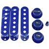Kaish - 3 coperture per pickup + 3 coperture per manopole e tappo per selettore a 5 posizioni, colore: blu