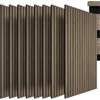 tectake® Set di 8 Pannelli Acustici Effetto Legno, 120 x 60 x 1,1 cm, Pannelli Fonoassorbenti Decorativi per Pareti, Set x8 Pannello Fonoassorbente Soffitto, 8 pz Pannello Murale - Rovere Scuro