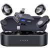BOYA BOYALINK - 3 microfoni lavalier wireless all-in-one per fotocamera/iPhone/Android, mini microfono con riduzione del rumore AI, durata 30 ore, portata di trasmissione 300 m per Vlog, TikTok