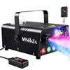 MOSFiATA Macchina del Fumo 600W Macchina della Nebbia con Luce a Palla da Discoteca e Luci LED RGB per Feste, Compleanno, Discoteca, DJ Effetto Palco, Halloween