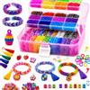 FunzBo Elastici per Braccialetti,15000+ kit braccialetti fai da te bambina 28 Colori braccialetti elastici kit