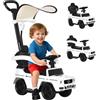 HOMCOM Macchina a Spinta per Bambini 12-36 Mesi Mercedes-Benz G350 Bianco | Giocattolo Macchina Cavalcabile, Tettuccio, Maniglia di Spinta, 85.5x40.5x95 cm