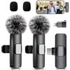 Uewpv Microfono Lavalier Wireless con Riduzione del Rumore Plug & Play senza Bluetooth né app,compatibile con smartphone e tablet,ideale per video,podcast e dirette streaming