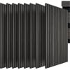 tectake® Set di 8 Pannelli Acustici Effetto Legno, 120 x 60 x 1,1 cm, Pannelli Fonoassorbenti Decorativi per Pareti, Set x8 Pannello Fonoassorbente Soffitto, 8 pz Pannello Murale - Quercia Nera