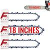 FuGuiB 3Pcs FUGUIB 18 Pollici Catena Motosega 3/8"LP 1,3 mm 62 Maglie 45 cm | Compatibile con EGO POWER CS1800E / CS1804 / CS1805E;Compatibile con Makita GCU04Z / GCU04T1