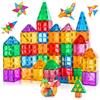 Katiago Costruzioni Magnetiche Bambini, 64 Tessere Magnetiche Colorate di 3 4 5 anni Blocchi Magnetici per Bambini Regalo di Compleanno Costruzione Giocattoli Montessori per ragazzi e ragazze