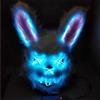 TK Gruppe Timo Klingler Maschera horror a LED - come da Purge incl. 3 effetti di luce, controllabili, per Halloween, Mardi Gras e Carnevale come costume per uomini e donne