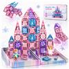 iKidiki Costruzioni Magnetiche per Bambini 43 Pezzi, Magneti Bambini Giochi Bambina 3 4 5 6 Anni Blocchi Magnetic Tiles Building Blocks Regalo Bimba 3-6 Anni Compleanno Giochi da Viaggio Gioco Magnetico
