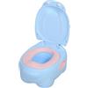 HOMCOM Vasino per Bambini 6-48 Mesi Antiscivolo Ippopotamo 40x30x23cm Blu