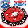 HUIZHOU Gioco di Parole Veloce con Timer, Gioco da Tavolo Educativo, 24 Lettere e 35 Carte, 2 Modalità di Gioco, per 2-8 Giocatori, Bambini 6+, Adulti e Famiglia (Rosso)