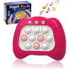 Jastown Gioco Quick Push Bubbles Per Bambini e Adulti, Pop It Game, Poppit Elettronico,Giocattoli Sensoriali Fidget Toys, Giocattolo Antistress, Pop Fidget Game Giocattoli Per Ragazzi, Ragazze (rosa)