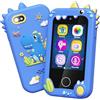 Kikapabi Telefono Giocattolo per Bambini, Regali a Tema Dinosauro per Bambini e Bambine da 3 a 8 Anni, Smartphone con Schermo Tattile, Musica, Doppia Fotocamera e Giochi di Puzzle, Ideale per Compleanno