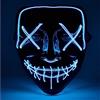 TK Gruppe Timo Klingler Maschera horror a LED - come da Purge incl. 3 effetti di luce, controllabili, per Halloween, Mardi Gras e Carnevale come costume per uomini e donne
