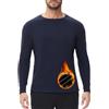 HUGE SPORTS Maglia Termica Uomo Manica Lunga Fodera in Pile Intimo da Sci | Maglia Intima Termica da Sci Caldo Canottiera Maglia Tecnica Base Layer per Sport, Fitness, Calcio, Ciclismo, Jogging