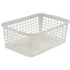 keeeper Cesta portaoggetti, Plastica resistente (PP), 4,5 L, 30 x 20 x 11 cm, Fred, Nature/Trasparente
