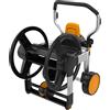 Fiskars Carrello Avvolgitubo Manuale XL con Ruote, Senza Tubo | Riavvolgimento Manuale, Rotazione a 360°, Posizionamento Orizzontale, 1062257