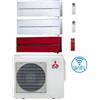 Mitsubishi Climatizzatore Condizionatore Mitsubishi Kirigamine Style Wifi R32 Rosso + Bianco perla Trial Split Inverter 9000 + 9000 + 18000 BTU con U.E. MXZ-3F68VF NOVITÁ Classe A++/A+