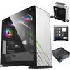 COIL Case per PC COIL, Vega Pro, Mid-Tower ATX, vetro temperato, ARGB 12cm o 14cm, bianco
