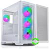 EVOLVEO Ptero Q2W+, 2x pannello frontale - vetro/griglia, 4x sfiato, case ATX - bianco