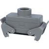 HARTING Han 16B Alloggiamento connettore basso, 1xM25 uscita cavo diritta, con 2 staffe trasversali Vite M25 Area di serraggio