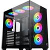 XIGMATEK PC Case - XIGMATEK - Aqua V AIR - Cube - ATX - Tempered Glass - ARGB - Black
