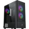 XIGMATEK Mid-Tower PC Case without PSU - XIGMATEK HERO II Air 3F (Black) - ATX/Micro ATX - 3x120mm FRGB - Mesh - USB 3.0/2.0
