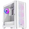 PREYON Nest Windy+ - Case per PC, Bianco, ATX, Case da gaming, Midi Tower, 4 ventole ARGB, Case per PC bianco con pannello frontale in mesh e finestra laterale in vetro, Case per PC RGB, Case per computer con porta USB-C