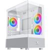 XIGMATEK PC Case (without power supply) - XIGMATEK - Alphard M Arctic - Mini Tower - M-ATX Form Factor - 4x120mm A-RGB - White
