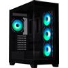BitFenix Case per PC, BitFenix Ceto Premium Edition, Midi-Tower, ATX, nero, vetro temperato, USB-C, A-RGB