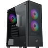 XIGMATEK Case PC XIGMATEK HERO II Air 3F, Midi Tower, ATX/Micro ATX/Mini-ITX, 3 ventole FRGB da 120 mm, frontale in rete, nero