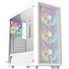 XIGMATEK Case PC XIGMATEK Gaming G Pro Arctic (bianco), Midi-Tower, E-ATX, 4x120 mm A-RGB LED, frontale in rete, vetro temperato, schede grafiche fino a 420 mm