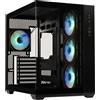 BitFenix Case PC BITFENIX AL118, Cube, ATX, 4 ventole A-RGB, USB Type-C, 2 vetri temperati, nero, 285x420x390 mm